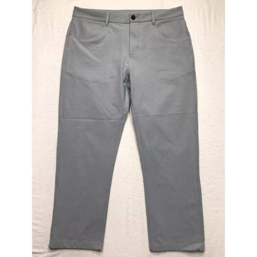 VUORI V430 Meta Pants Men Gray Cropped 33 (34x24) Casual Chino